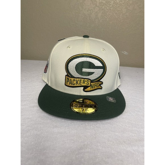 GREEN BAY PACKERS NFC NEW ERA HAT/CAP  7 3/8 NFL FOOTBALL - Picture 1 of 3